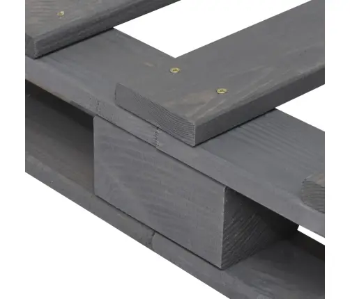 Palešu Gultas Rāmis, 120X200 Cm, Priedes Masīvkoks, Pelēks Vidaxl