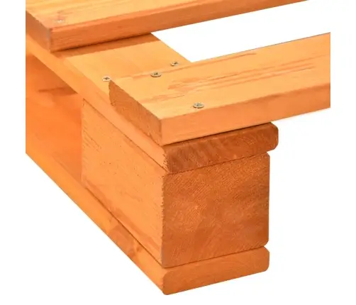 Palešu Gultas Rāmis, 100X200 Cm, Brūns Priedes Masīvkoks Vidaxl