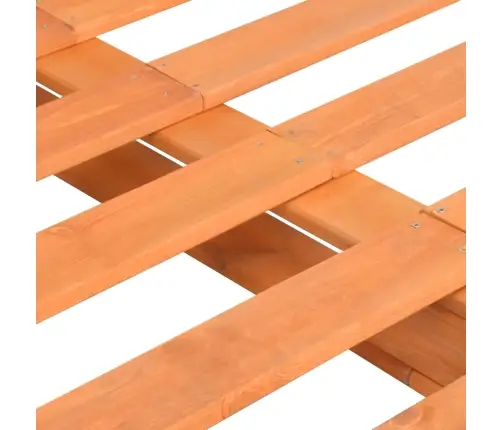 Palešu Gultas Rāmis, 140X200 Cm, Brūns Priedes Masīvkoks Vidaxl