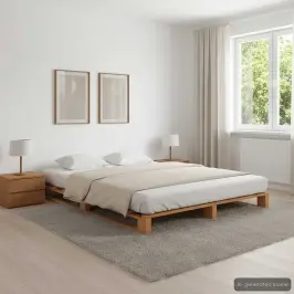 Lovos Rėmas Iš Palečių, Rudas, 140X200cm Pušies Masyvas
