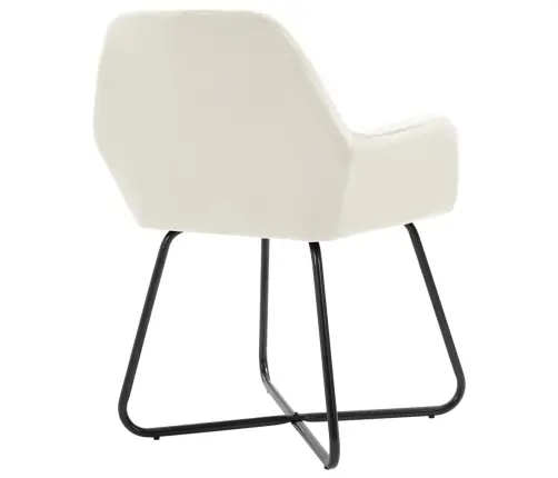 Virtuves Krēsli, 6 Gab., Krēmkrāsas Samts Vidaxl