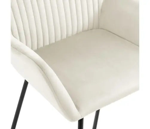 Virtuves Krēsli, 6 Gab., Krēmkrāsas Samts Vidaxl