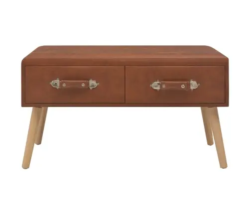 Sols Ar Atvilktnēm, 80 Cm, Brūna Mākslīgā Āda Vidaxl