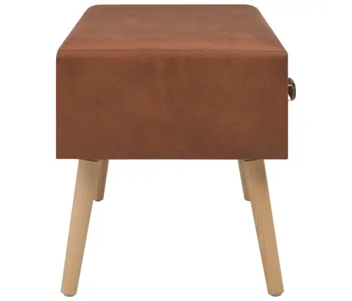 Sols Ar Atvilktnēm, 80 Cm, Brūna Mākslīgā Āda Vidaxl