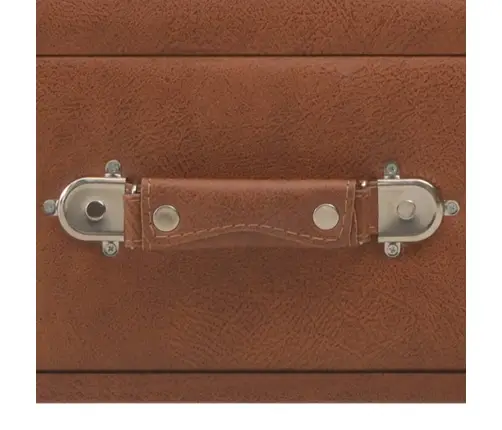 Sols Ar Atvilktnēm, 80 Cm, Brūna Mākslīgā Āda Vidaxl