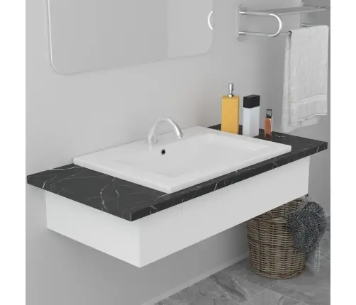 Sisseehitatud Valamu, 61 X 39,5 X 18,5 cm Keraamiline, Valge