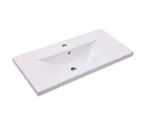 Iebūvējama Izlietne, 81X39,5X18,5 Cm, Balta Keramika Vidaxl