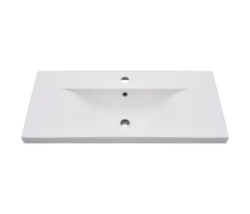 Iebūvējama Izlietne, 81X39,5X18,5 Cm, Balta Keramika Vidaxl