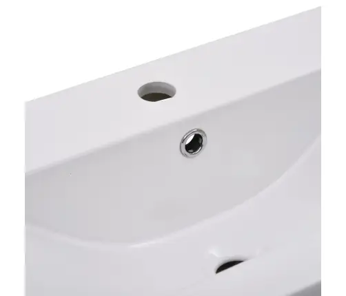 Iebūvējama Izlietne, 81X39,5X18,5 Cm, Balta Keramika Vidaxl