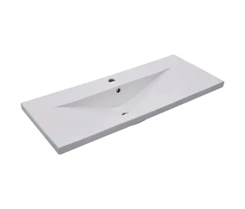 Iebūvējama Izlietne, 101X39,5X18,5 Cm, Balta Keramika Vidaxl