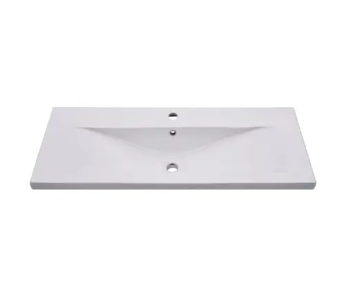 Iebūvējama Izlietne, 101X39,5X18,5 Cm, Balta Keramika Vidaxl