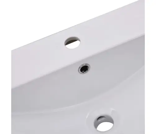 Iebūvējama Izlietne, 101X39,5X18,5 Cm, Balta Keramika Vidaxl