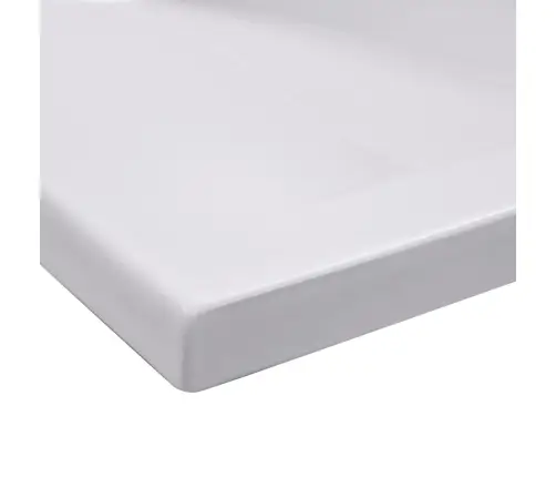 Iebūvējama Izlietne, 101X39,5X18,5 Cm, Balta Keramika Vidaxl