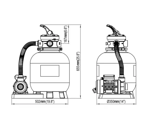 Liiva Filterpumbad 2 Tk, 600 W, 17 000 L/H