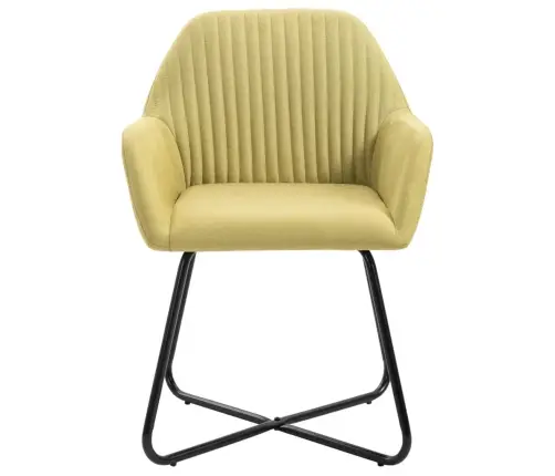 Virtuves Krēsli, 4 Gab., Zaļš Audums Vidaxl