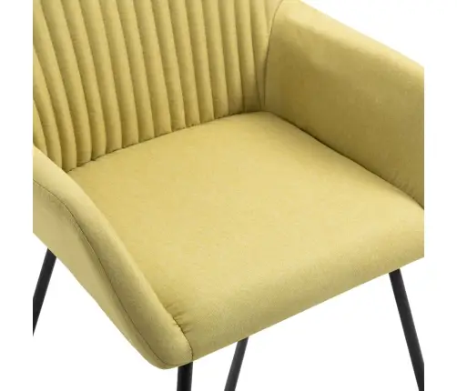 Virtuves Krēsli, 4 Gab., Zaļš Audums Vidaxl