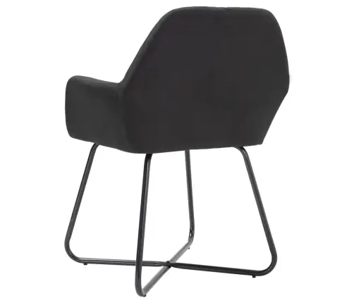 Virtuves Krēsli, 4 Gab., Melns Audums Vidaxl