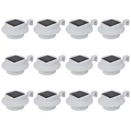 Āra Solārās Lampas, 12 Gab., Led, Baltas Vidaxl