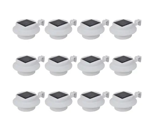 Āra Solārās Lampas, 12 Gab., Led, Baltas Vidaxl