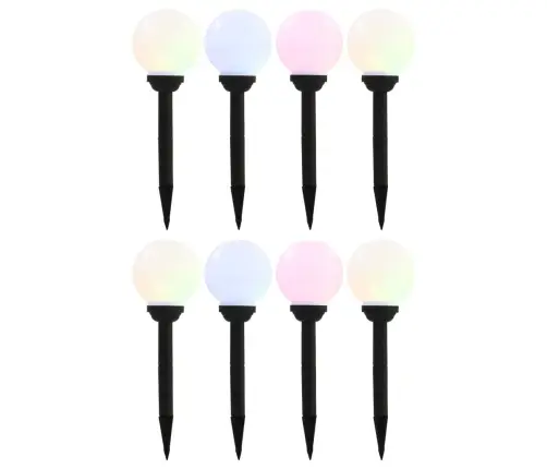 Saulės Energija Įkraunami Led Lauko Šviestuvai, 8Vnt., 15Cm