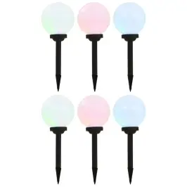 Saul. Energ. Įkr. Led Lauko Švies., 6Vnt., 20cm Sfer., Įv. Sp.