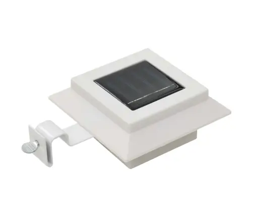 Āra Solārās Lampas, 12 Gab., Led, Kvadrāta Forma, 12 Cm, Baltas Vidaxl