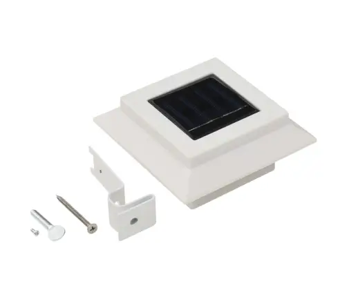 Āra Solārās Lampas, 12 Gab., Led, Kvadrāta Forma, 12 Cm, Baltas Vidaxl