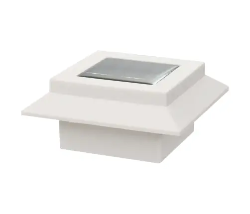 Āra Solārās Lampas, 12 Gab., Led, Kvadrāta Forma, 12 Cm, Baltas Vidaxl