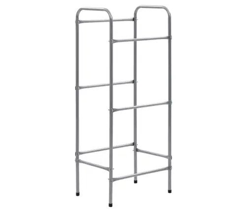 Lentyna 3 Dėžėms, Sidabrinės Spalvos, 50X33X116cm Plienas