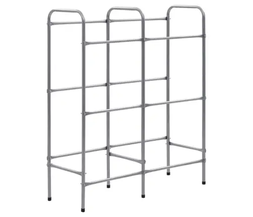 Lentyna 6 Dėžėms, Sidabrinės Spalvos, 96X33X116cm Plienas