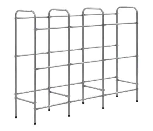 Lentyna 9 Dėžėms, Sidabrinės Spalvos, 145X33X116cm Plienas