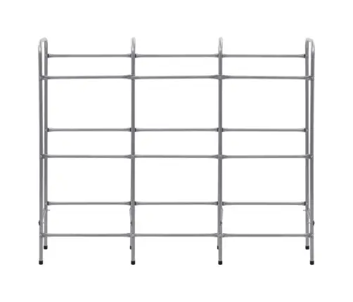 Lentyna 9 Dėžėms, Sidabrinės Spalvos, 145X33X116cm Plienas