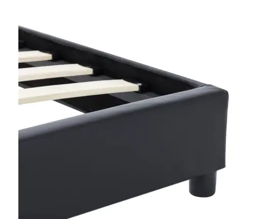 Gultas Rāmis, Melns Mākslīgā Āda, 120X200 Cm Vidaxl