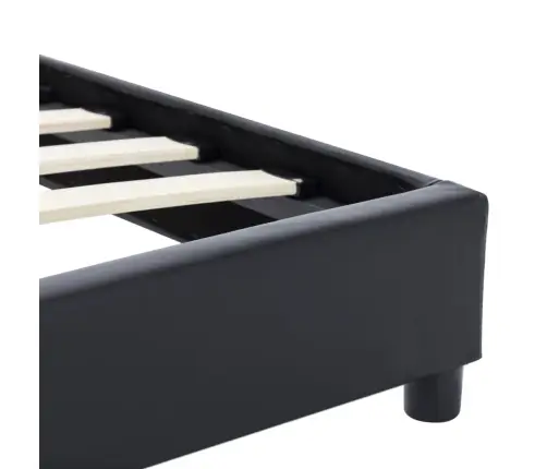 Lovos Rėmas, Juodos Spalvos, 140X200 cm Dirbtinė Oda