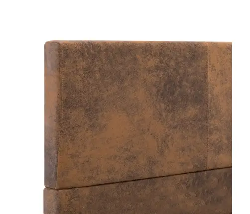 Lovos Rėmas, Rudos Spalvos, 90X200 cm Dirbtinė Versta Oda