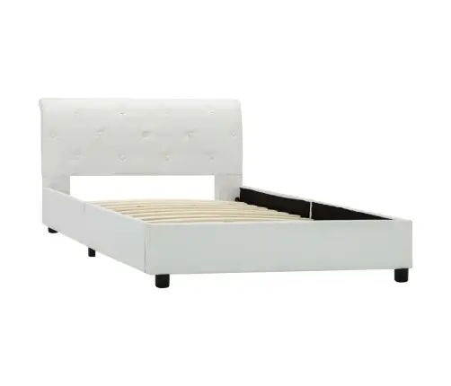 Gultas Rāmis, Balta Mākslīgā Āda, 100X200 Cm Vidaxl