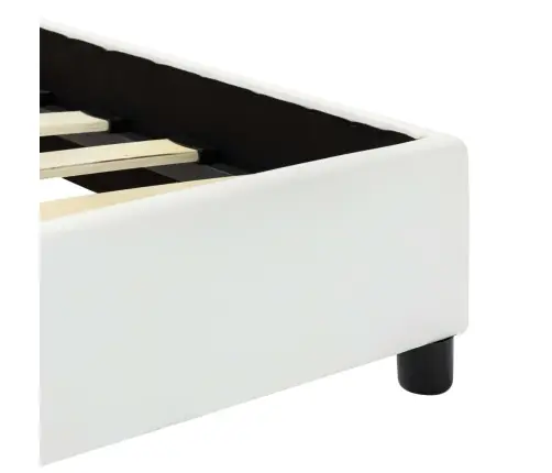 Gultas Rāmis, Balta Mākslīgā Āda, 100X200 Cm Vidaxl