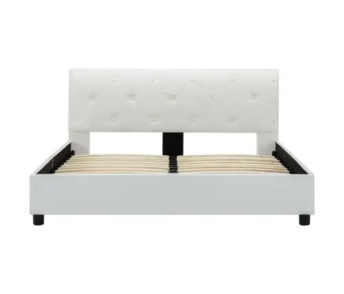 Lovos Rėmas, Baltas, 120X200cm Dirbtinė Oda