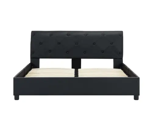 Gultas Rāmis, Melns Mākslīgā Āda, 120X200 Cm Vidaxl