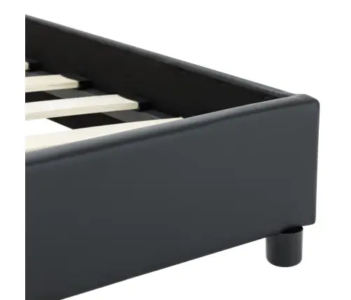 Gultas Rāmis, Melns Mākslīgā Āda, 160X200 Cm Vidaxl