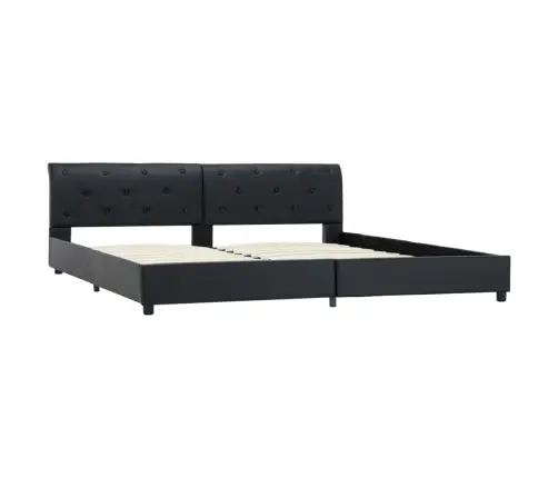 Gultas Rāmis, Melns Mākslīgā Āda, 180X200 Cm Vidaxl