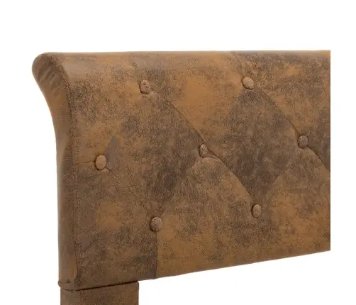 Voodiraam, Pruun, Kunstseemisnahast, 100 X 200 Cm