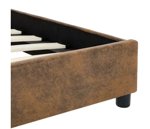 Voodiraam, Pruun, Kunstseemisnahast, 120 X 200 Cm