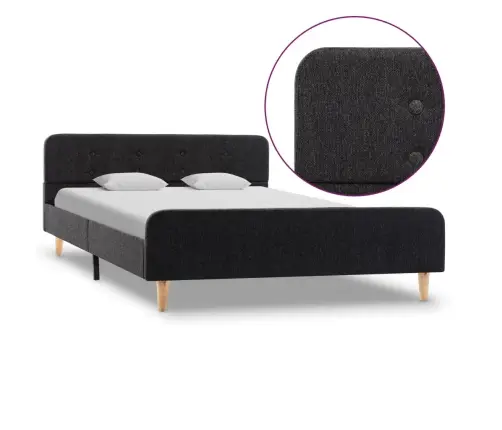 Voodiraam, Tumehallist Lõuendist, 120 X 200 Cm