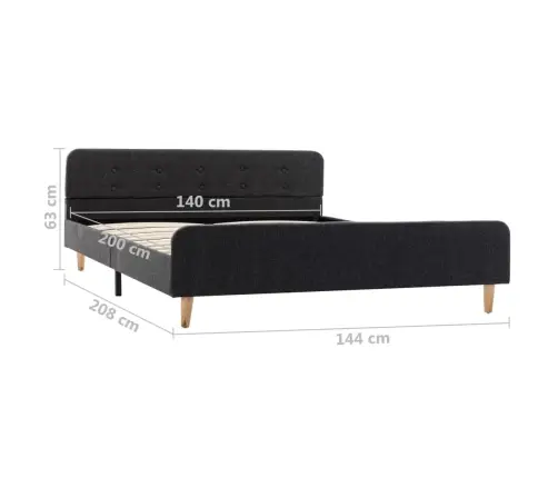 Lovos Rėmas, Tamsiai Pilkos Sp., 140X200 cm Burlapas