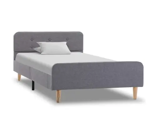 Gultas Rāmis, Gaiši Pelēks, 90X200 Cm, Audums Vidaxl