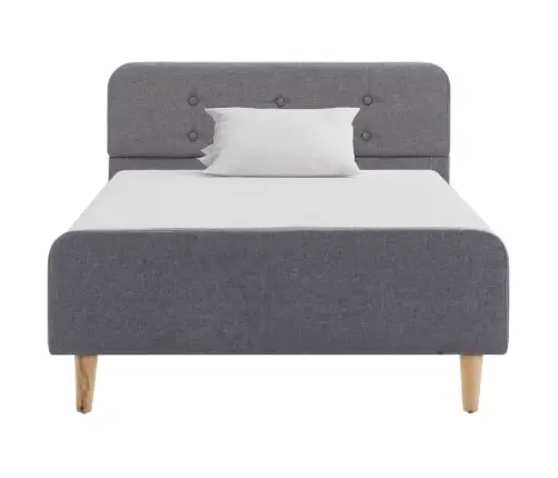 Gultas Rāmis, Gaiši Pelēks, 90X200 Cm, Audums Vidaxl