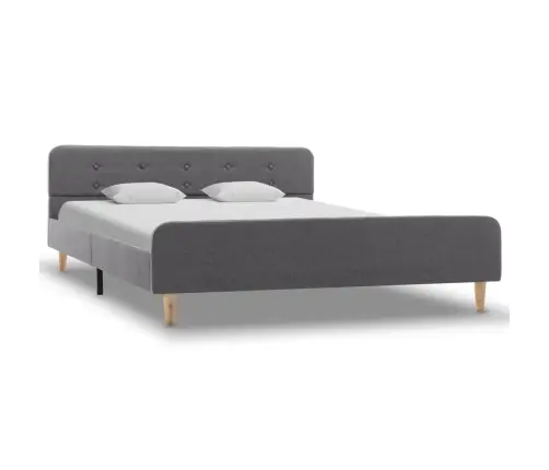 Gultas Rāmis, Gaiši Pelēks Audums, 140X200 Cm Vidaxl