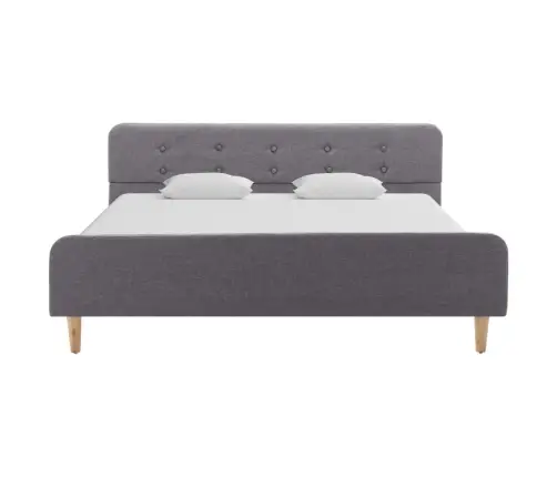 Gultas Rāmis, Gaiši Pelēks Audums, 140X200 Cm Vidaxl