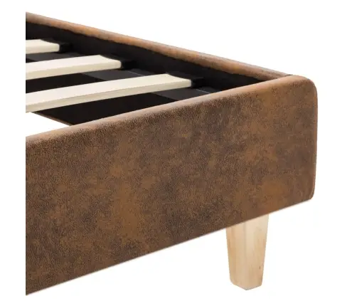 Voodiraam Ilma Madratsita Pruun Kunstseemisnahast 90 X 200 Cm